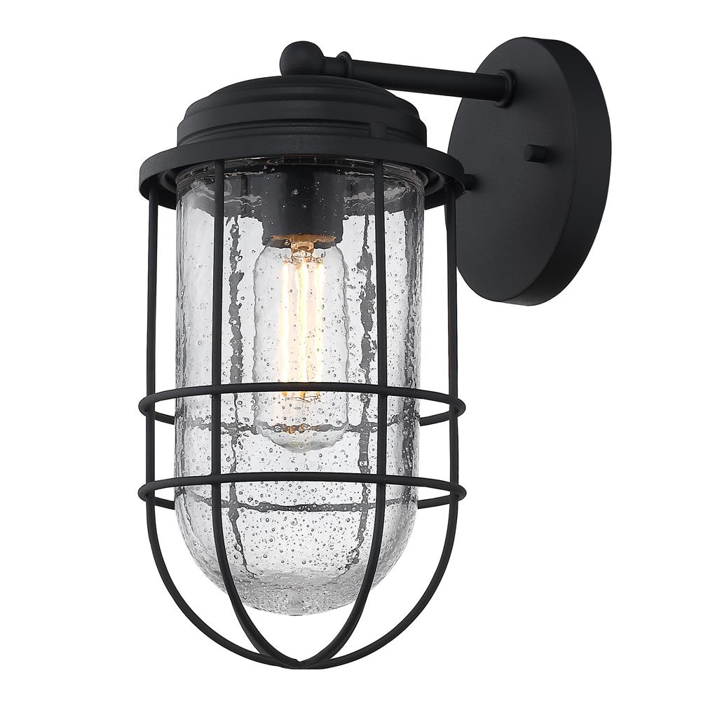Golden Lighting 9808-OWM NB-SD Seaport Outdoor Wall Sconce in the Natural Black (UV)